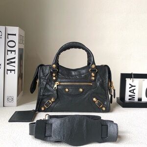 Authentic Balenciaga Motocross Classic City Bag